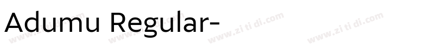 Adumu Regular字体转换